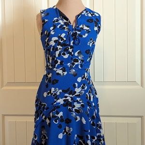 Cabi Untamed Dress, Tiered Bright Blue Dress